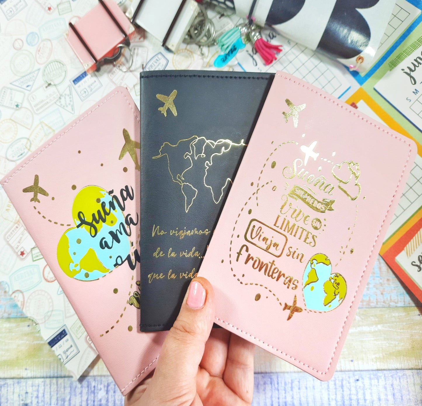 Funda de pasaporte personalizada