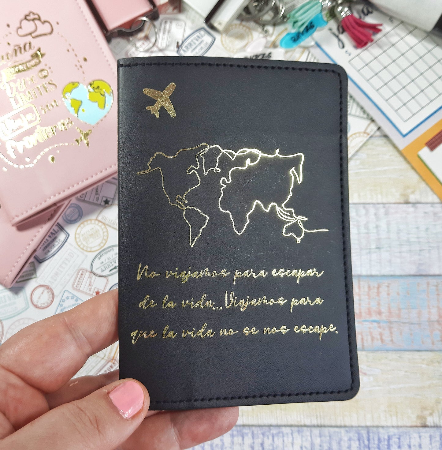 Funda de pasaporte personalizada