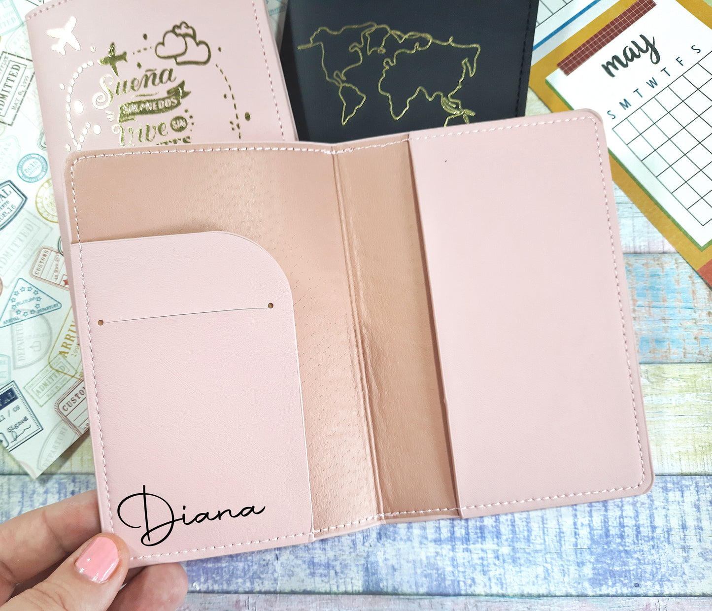 Funda de pasaporte personalizada