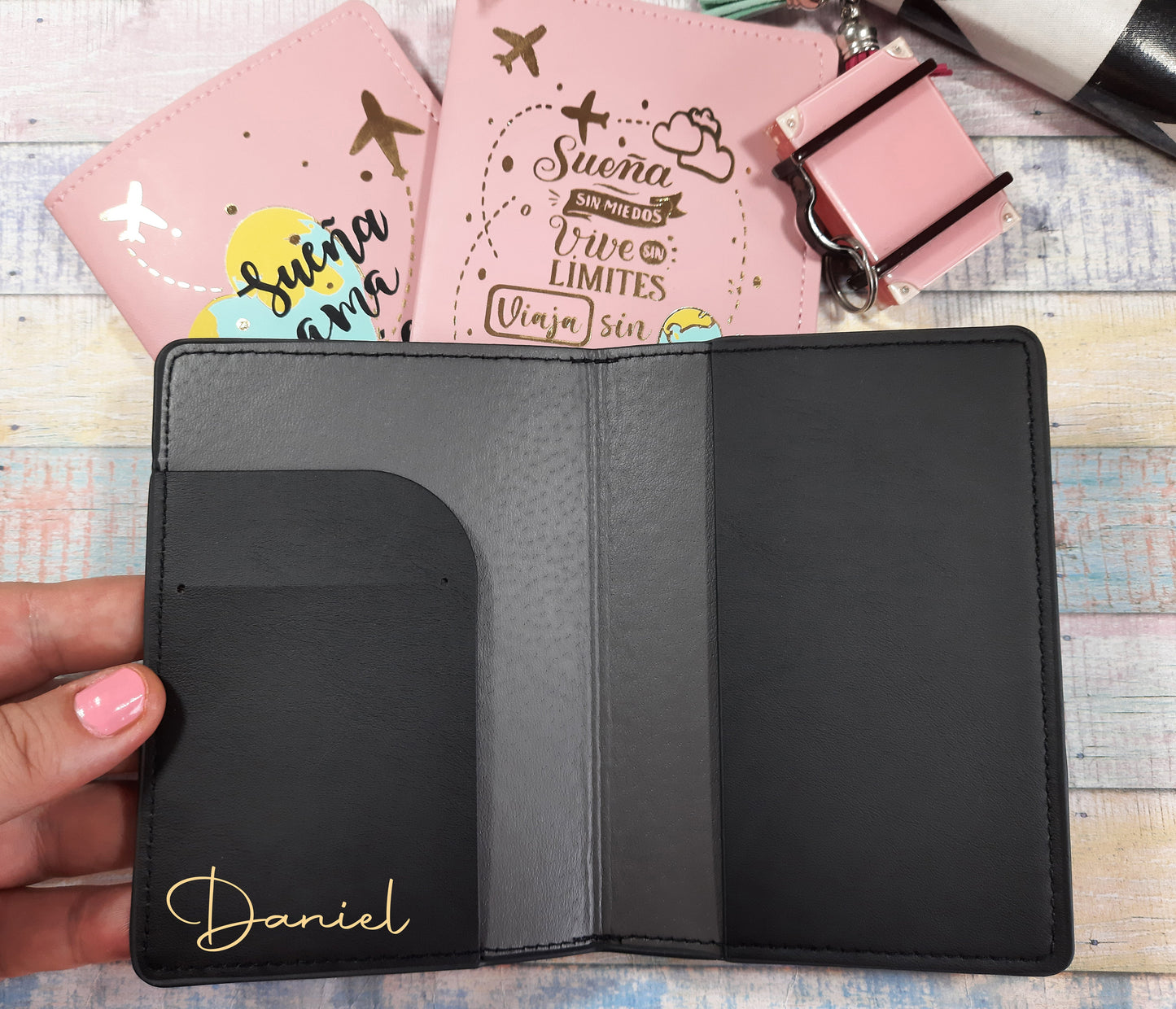 Funda de pasaporte personalizada